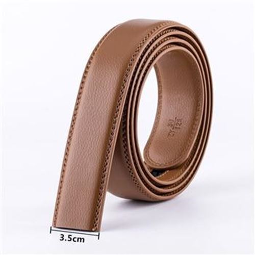 WESTERN AUSPICIOUS Belt No Buckle 3.5CM Cowskin Genuine Leather Belt Men Without