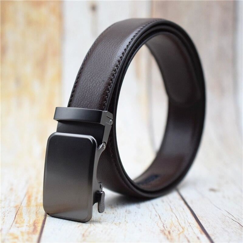 Automatic Buckle Belt for Men Black/Blue/Brown/coffee Fashion Alloy Buckle Plus