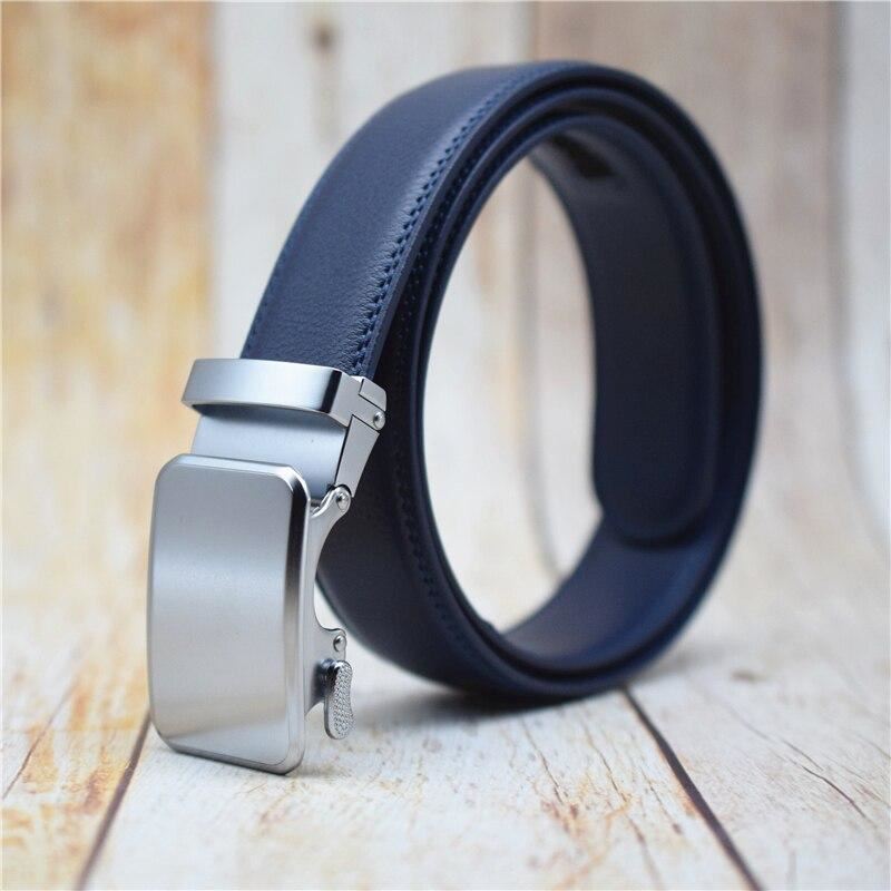 Automatic Buckle Belt for Men Black/Blue/Brown/coffee Fashion Alloy Buckle Plus