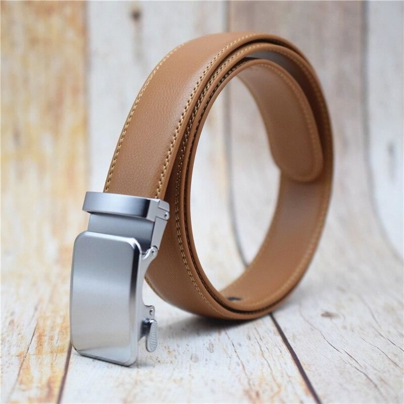 Automatic Buckle Belt for Men Black/Blue/Brown/coffee Fashion Alloy Buckle Plus