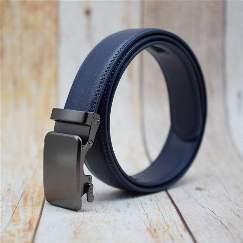 Automatic Buckle Belt for Men Black/Blue/Brown/coffee Fashion Alloy Buckle Plus