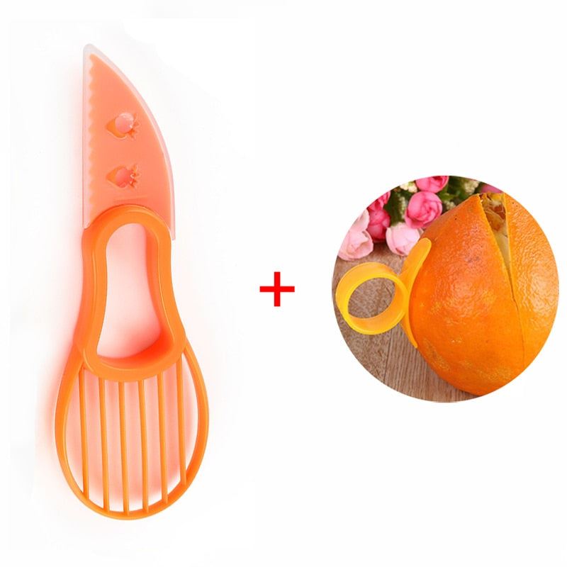 Avocado Slicer Shea Corer Butter Fruit Peeler Cutter Pulp Separator Plast