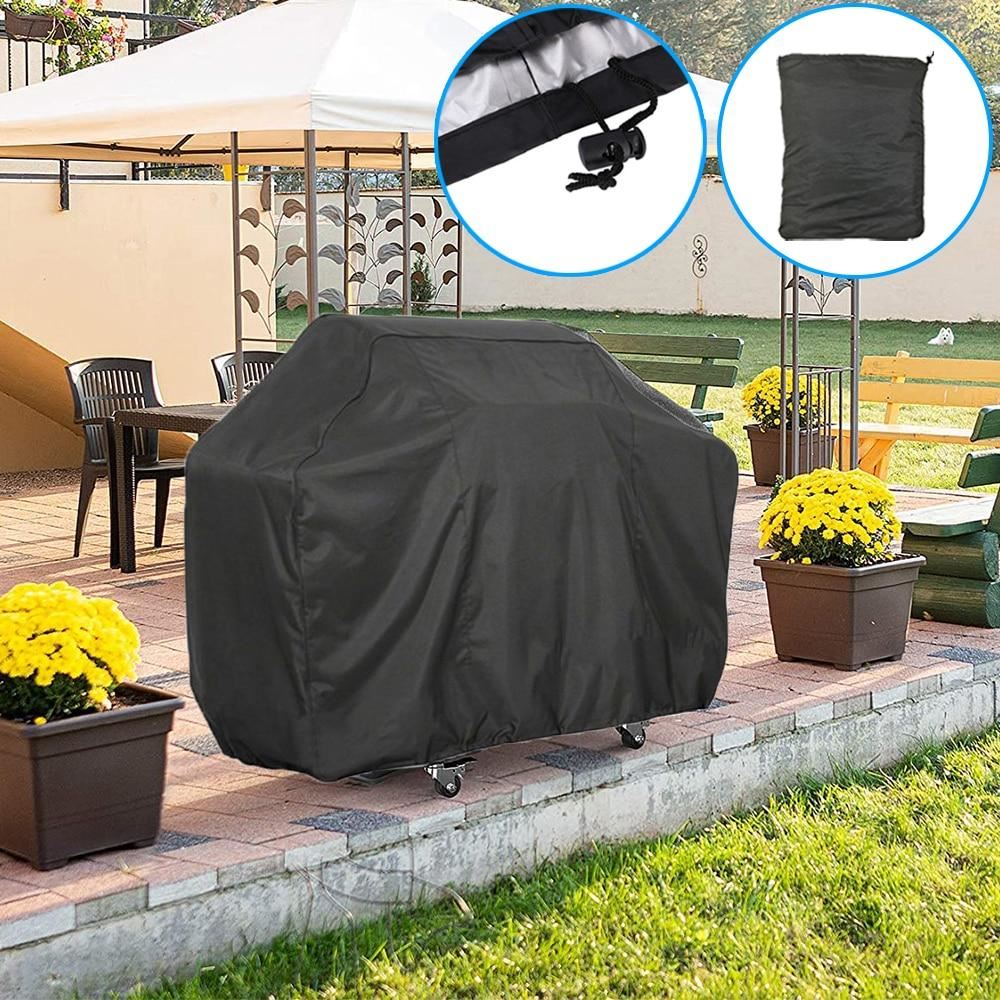 BBQ Grill Cover Waterproof Outdoor Barbecue Cover Heavy Duty Anti Sun Rain Prote