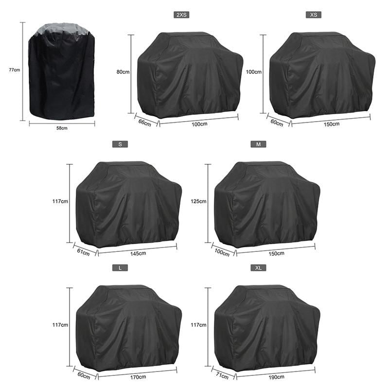 7 Sizes Waterproof BBQ Cover BBQ Accessories Grill Cover Anti Dust Rain Gas Char