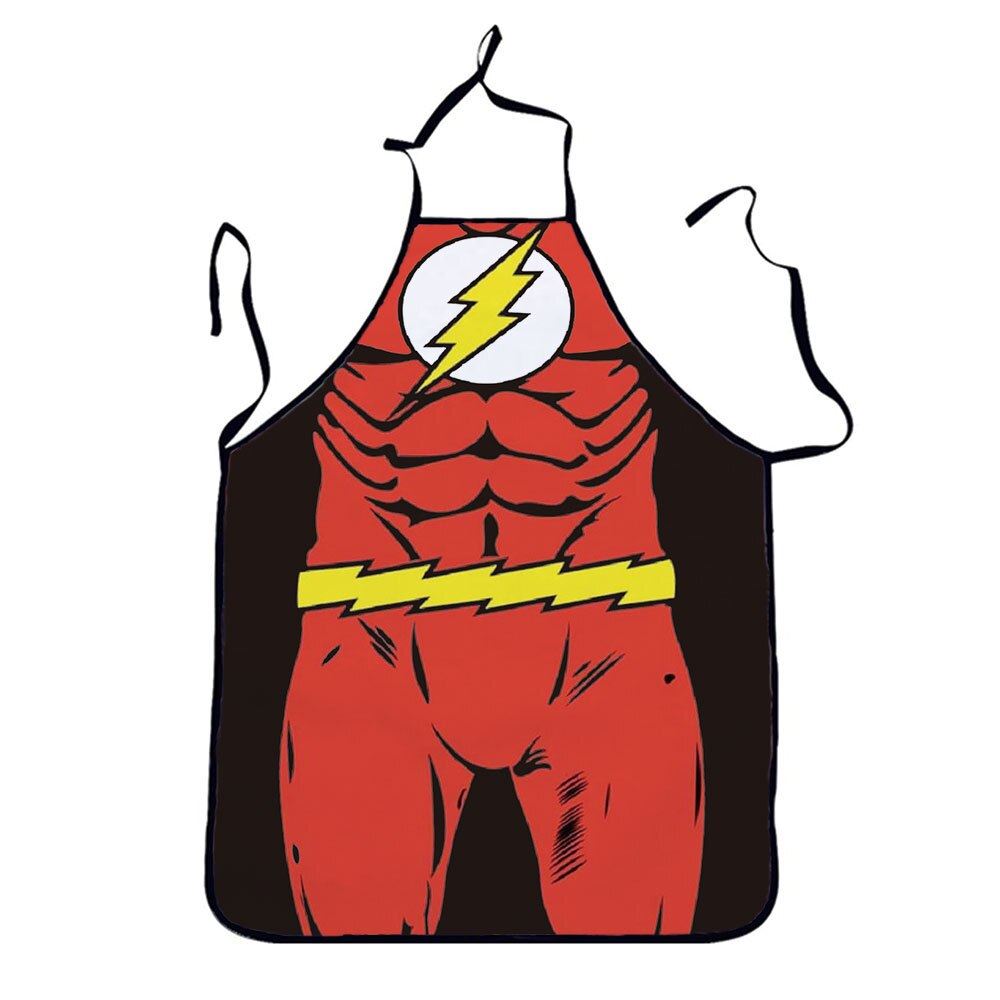 Muscle Man Funny 3D Kitchen Apron Digital Printed Sexy Naked Aprons Superhero Pa