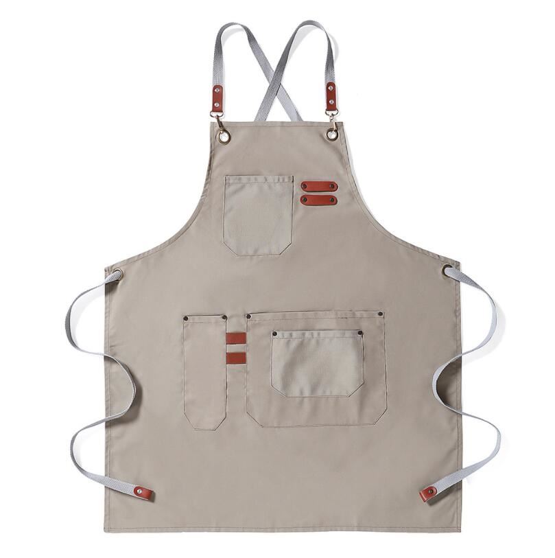 New Cooking Apron for Chef Women Men with Tool Pockets Heavy-duty Grilling BBQ A