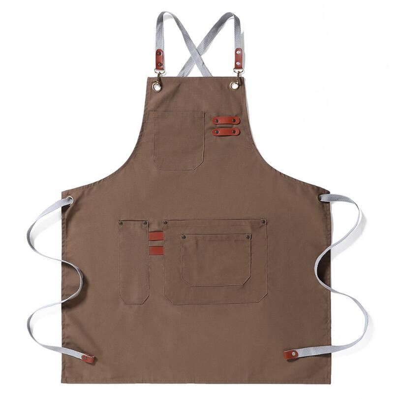 New Cooking Apron for Chef Women Men with Tool Pockets Heavy-duty Grilling BBQ A