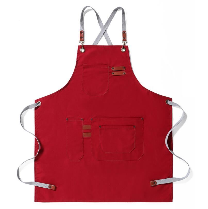 New Cooking Apron for Chef Women Men with Tool Pockets Heavy-duty Grilling BBQ A