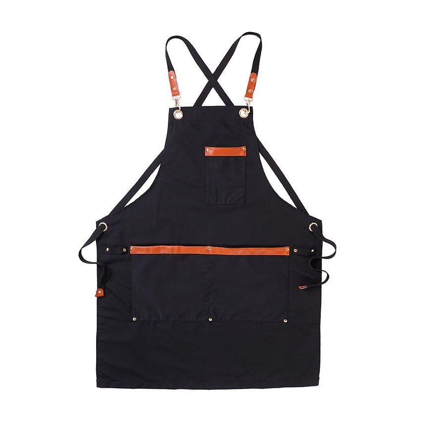 New Cooking Apron for Chef Women Men with Tool Pockets Heavy-duty Grilling BBQ A