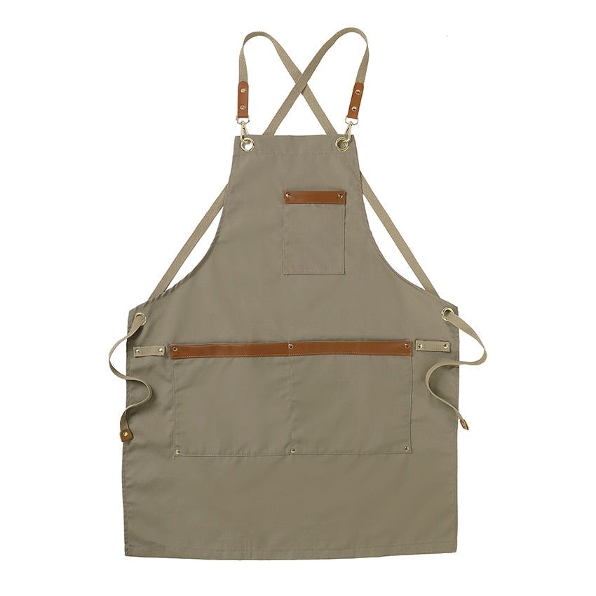 New Cooking Apron for Chef Women Men with Tool Pockets Heavy-duty Grilling BBQ A