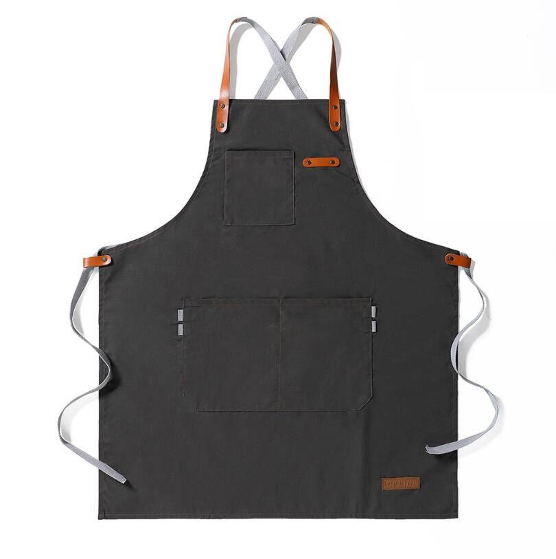 New Cooking Apron for Chef Women Men with Tool Pockets Heavy-duty Grilling BBQ A