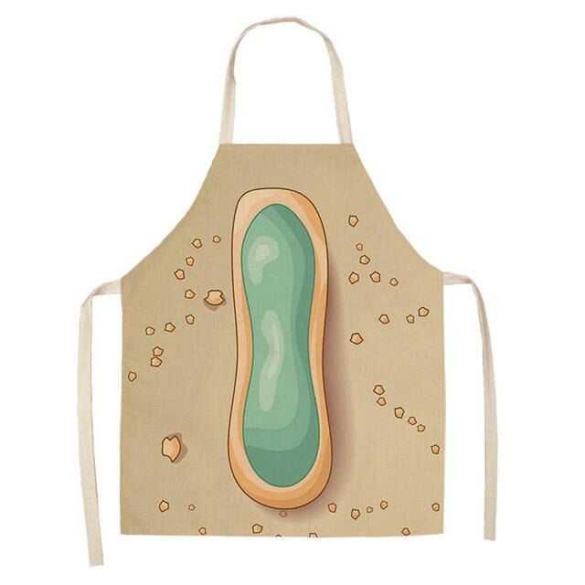 Letter Pattern Kitchen Apron Sleeveless Cotton Linen Kids Aprons For Cookin