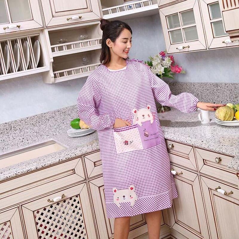 Waterproof Apron Cooking Kitchen Aprons For Women Home Cleaning Hairdresser Baki