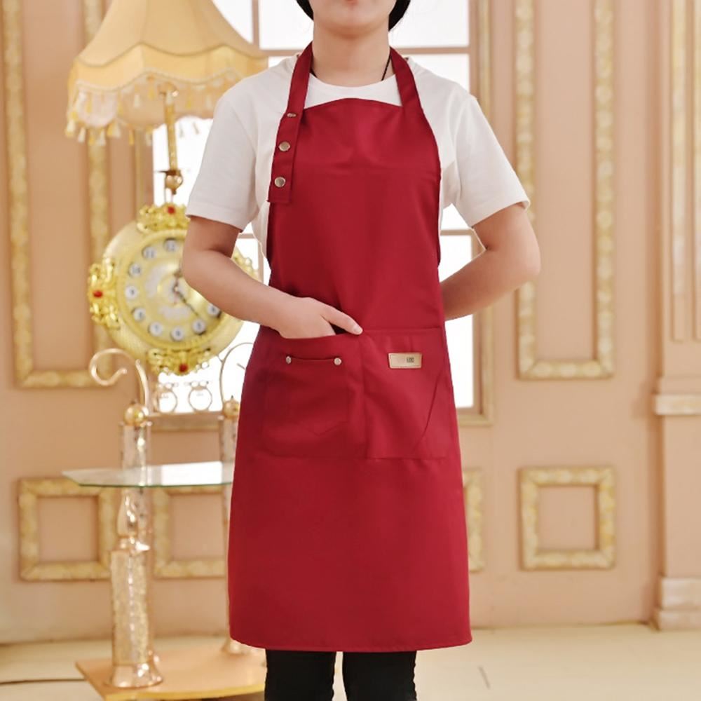 Pure Color Cooking Kitchen Apron For Woman Men Chef Waiter Cafe Shop BBQ Hairdre