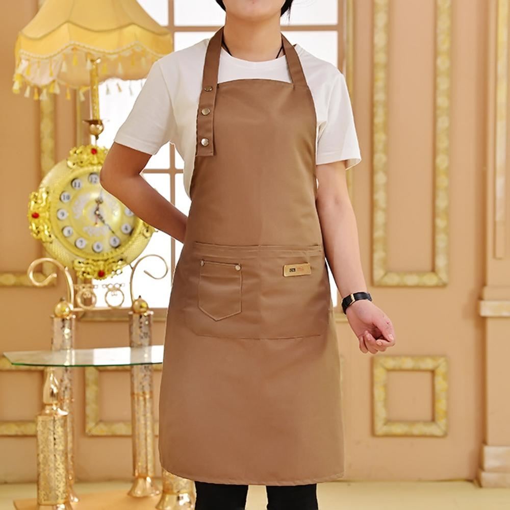 Pure Color Cooking Kitchen Apron For Woman Men Chef Waiter Cafe Shop BBQ Hairdre