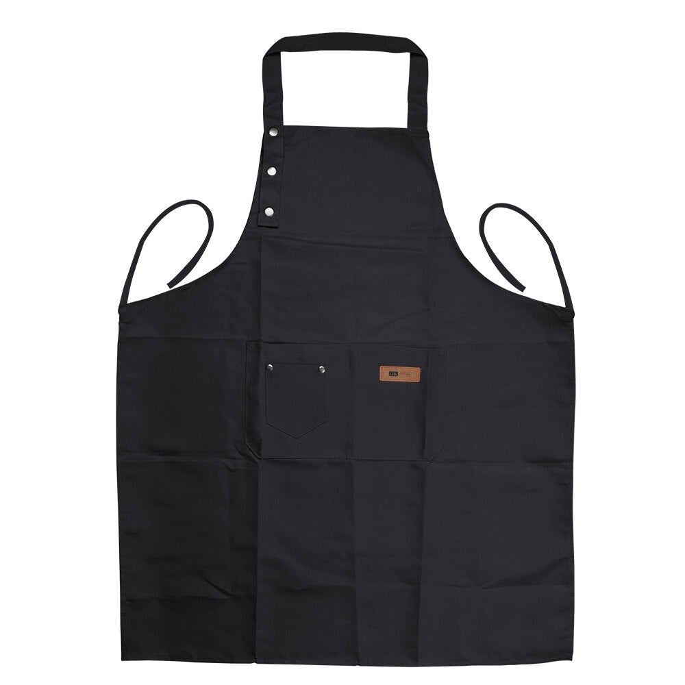 Canvas Kitchen Apron Halter Cleaning Apron For Woman Men Chef Waiter Cafe Shop B