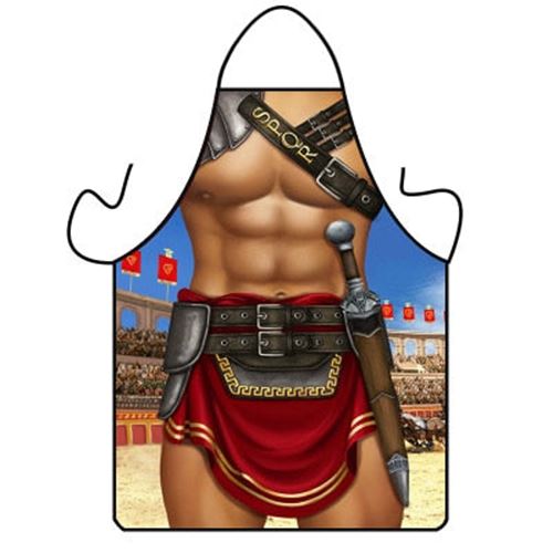 Funny Muscle Man 3D Kitchen Aprons Digital Printed Sexy Naked Men Aprons Pattern