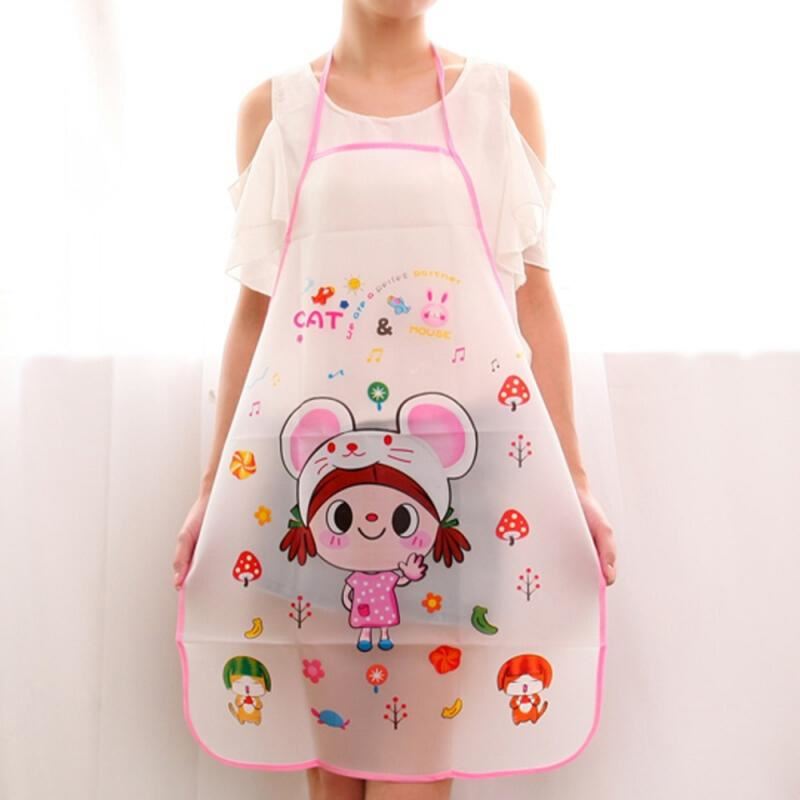 Kitchen Cooking Waist Bib Creative Women Apron BBQ Household Lovely Cartoon Apro