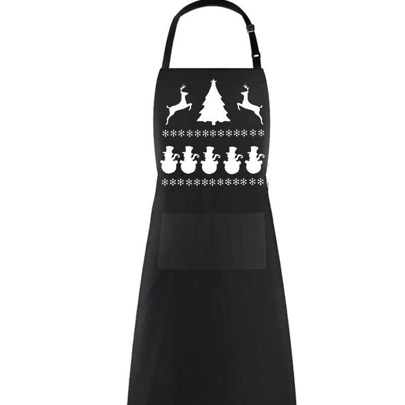 his hers Women man Merry Christmas Apron Xmas family BBQ supplies mom dad Wife h