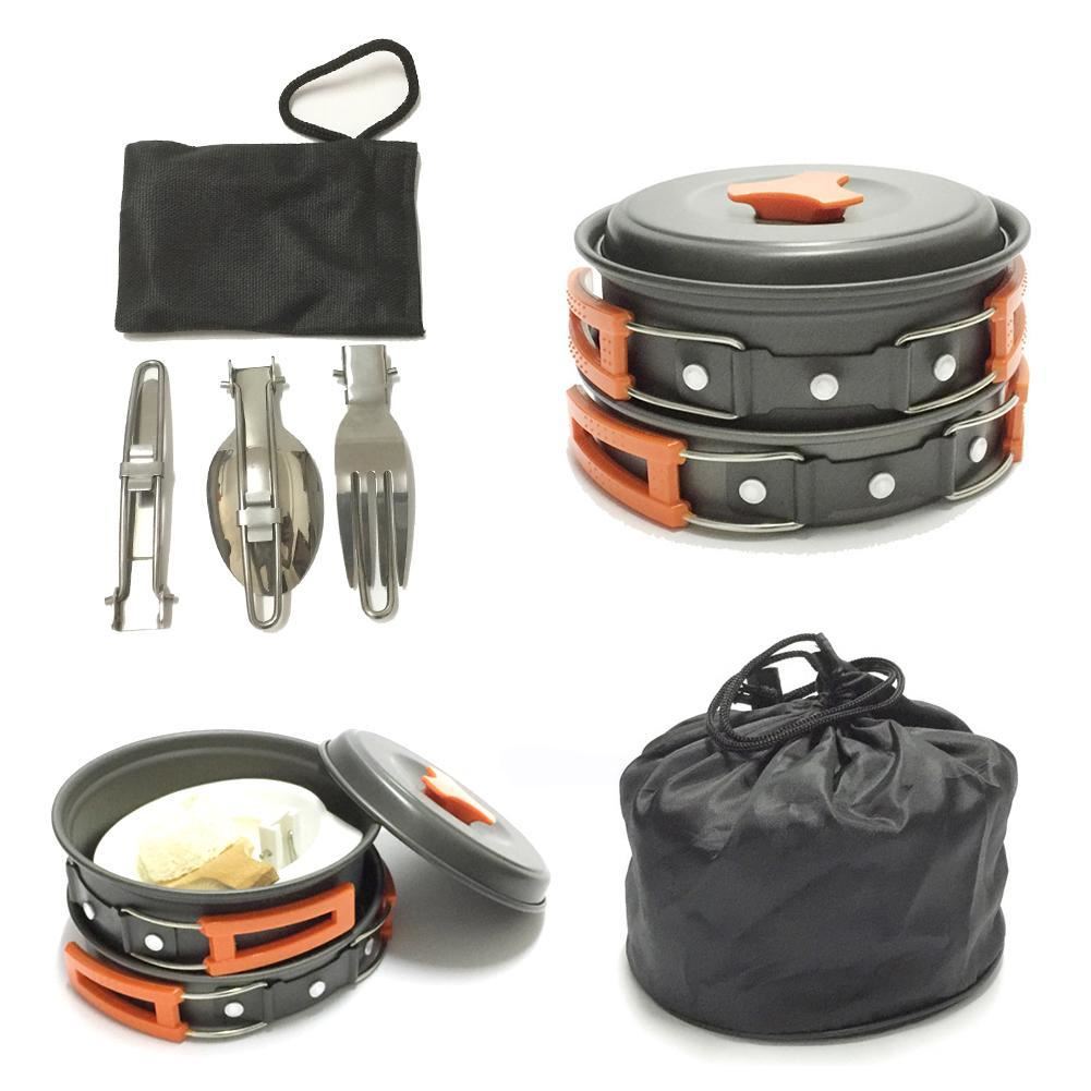 12pcs Outdoor Camping Hiking Picnic BBQ Cookware Sets Backpacking Cooking Picnic