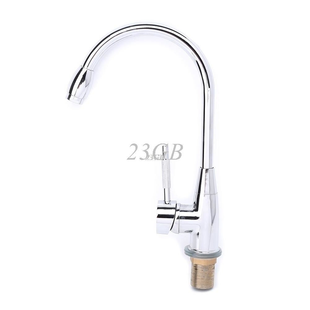 Chrome 360 Degree Swivel Alloy Kitchen Mixer Cold Hot Basin Sink Tap Faucet