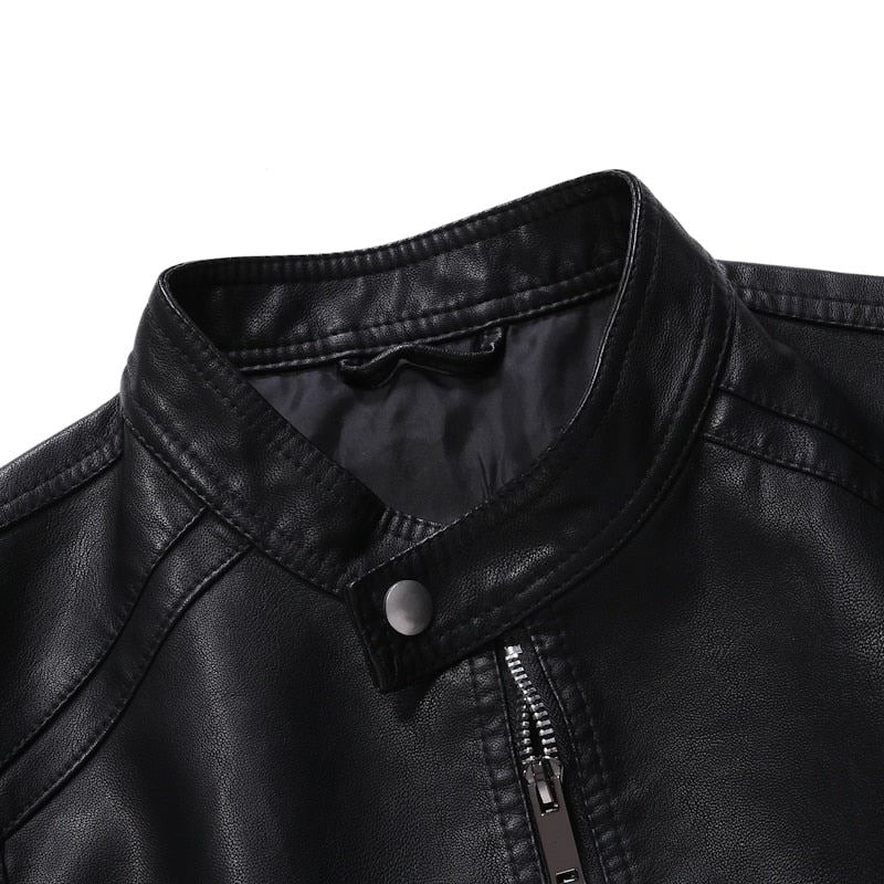 Men Faux Leather Jacket Motorcycle 5XL Men's  Jackets Black  Jaqueta De Couro Ma