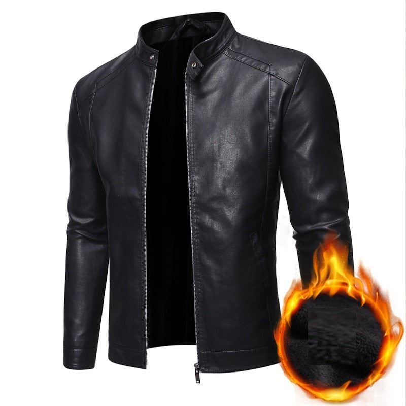 Men Faux Leather Jacket Motorcycle 5XL Men's  Jackets Black  Jaqueta De Couro Ma