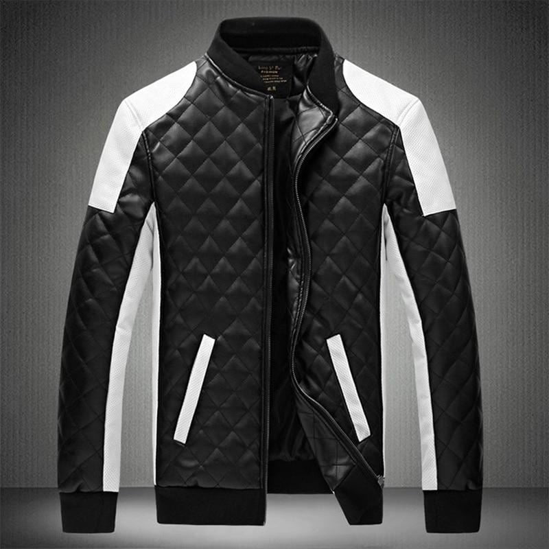 2021 Mens Leather Jackets Casual High Quality Classic Motorcycle Bike Jacket Men