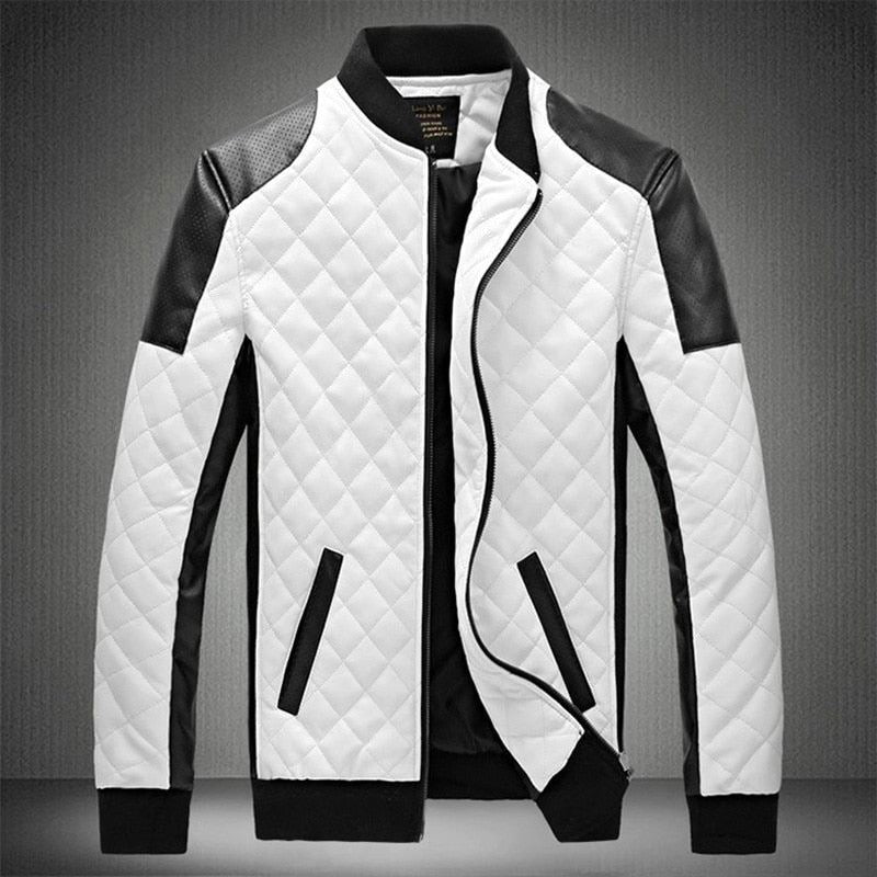 2021 Mens Leather Jackets Casual High Quality Classic Motorcycle Bike Jacket Men