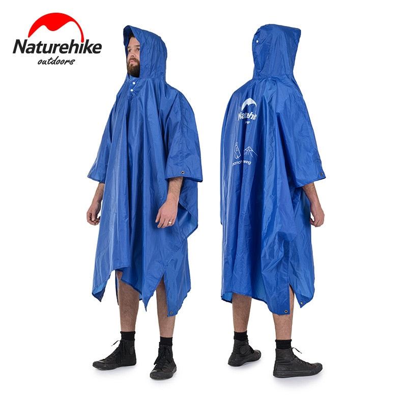 Naturehike Rain Jacket Waterproof 3 in 1 Multifunction Raincoat 210T 20D Canopy