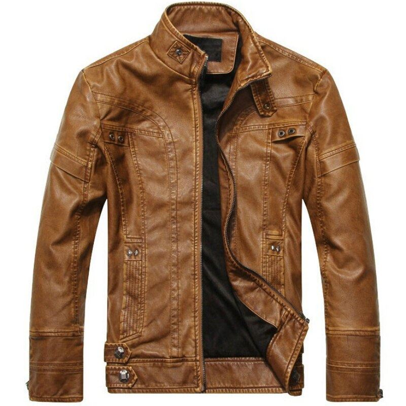 Men's Leather Jackets Brand Motorcycle Leather Jacket Men Fur Jacket Jaqueta De