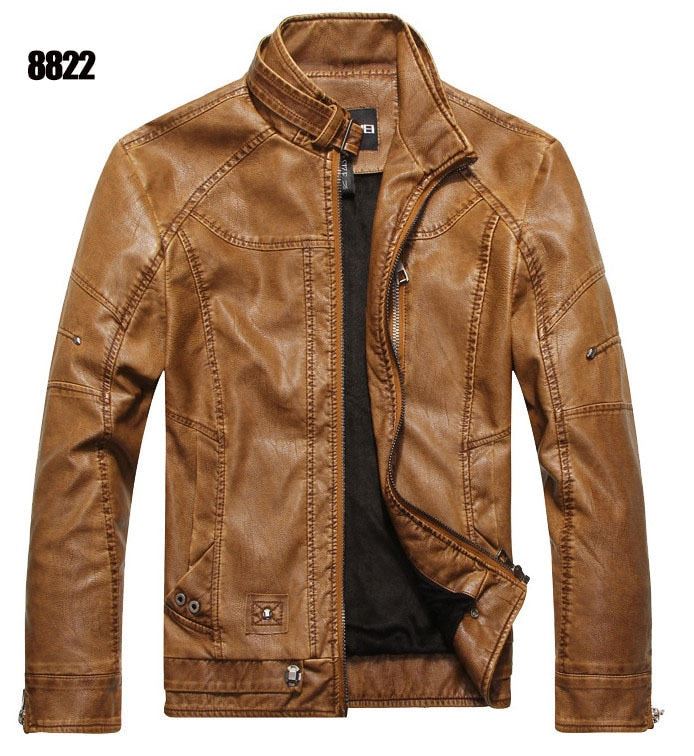 Men's Leather Jackets Brand Motorcycle Leather Jacket Men Fur Jacket Jaqueta De