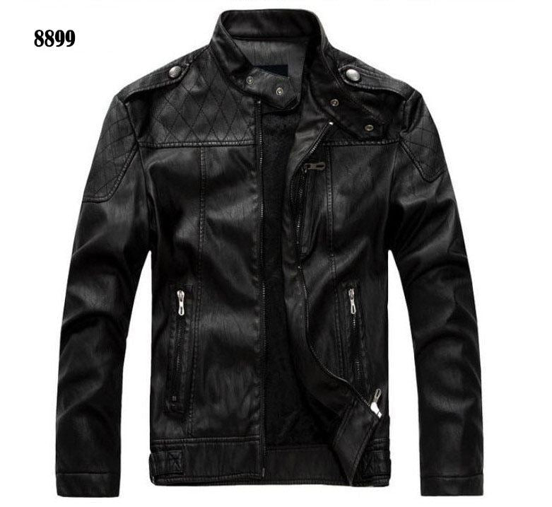 Men's Leather Jackets Brand Motorcycle Leather Jacket Men Fur Jacket Jaqueta De