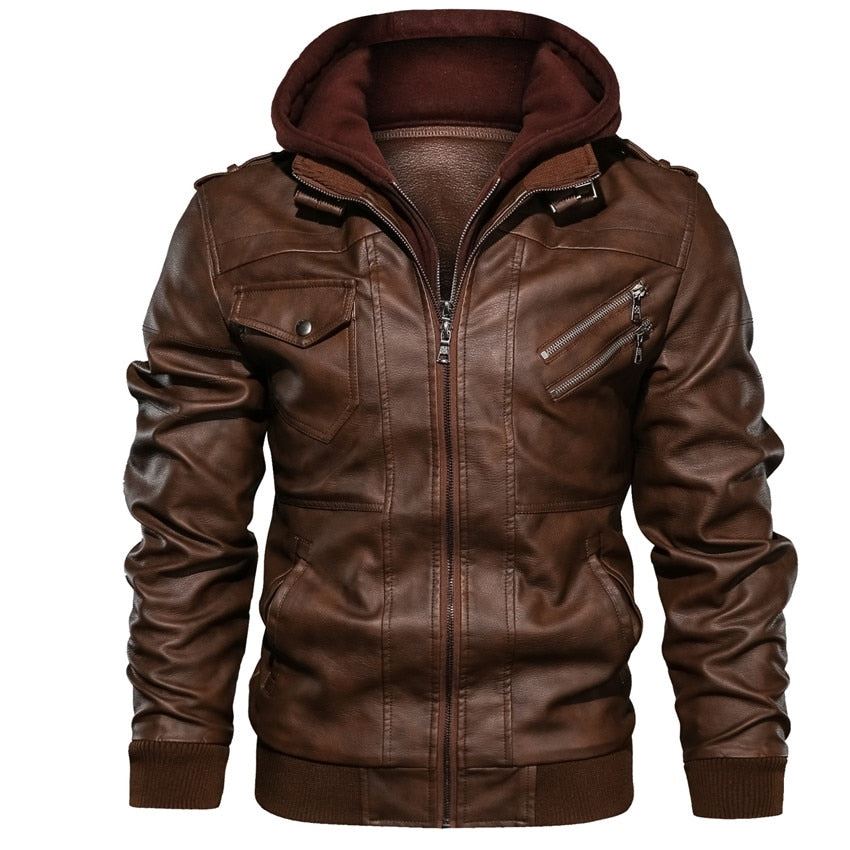 Mountainskin New Men's Leather Jackets Autumn Casual Motorcycle PU Jacket Biker