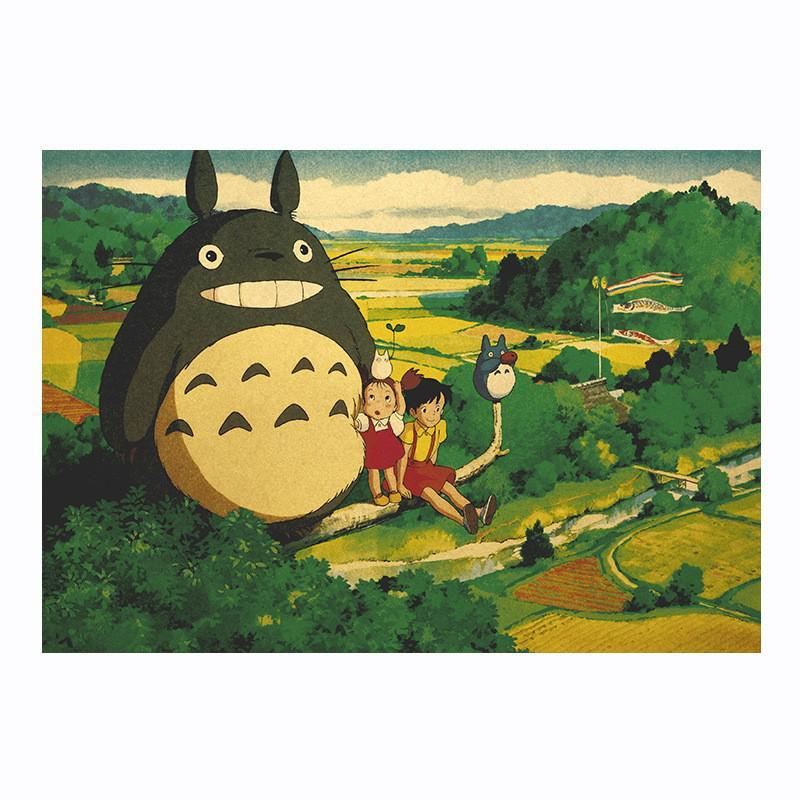 Anime MY NEIGHBOUR TOTORO Kraft Paper  Poster Home Bedroom Wall Decoration Paint