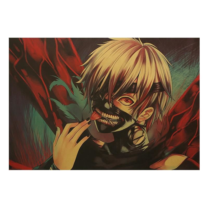 Anime Tokyo Ghoul Kraft Paper  Poster Home Bedroom Wall Decoration Painting Core