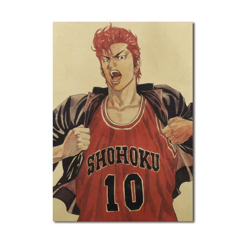 Anime SLAM DUNK Sakuragi Hanamichi Kraft Paper Poster Home Room Decoration Print