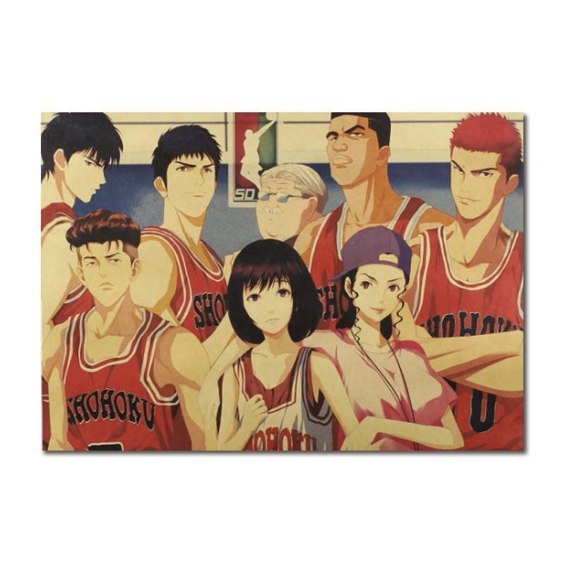 Anime SLAM DUNK A Collection of Characters Kraft Paper Poster Home Room Decor Print