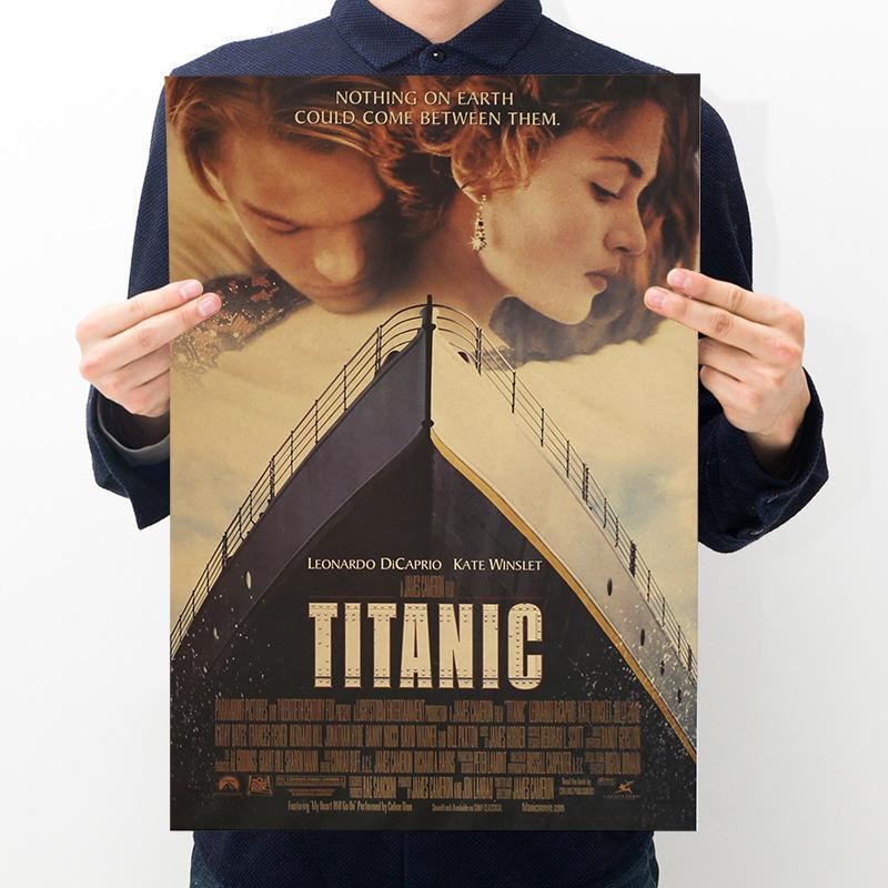 Titanic retro movie character kraft paper series poster room decoration bar cafe