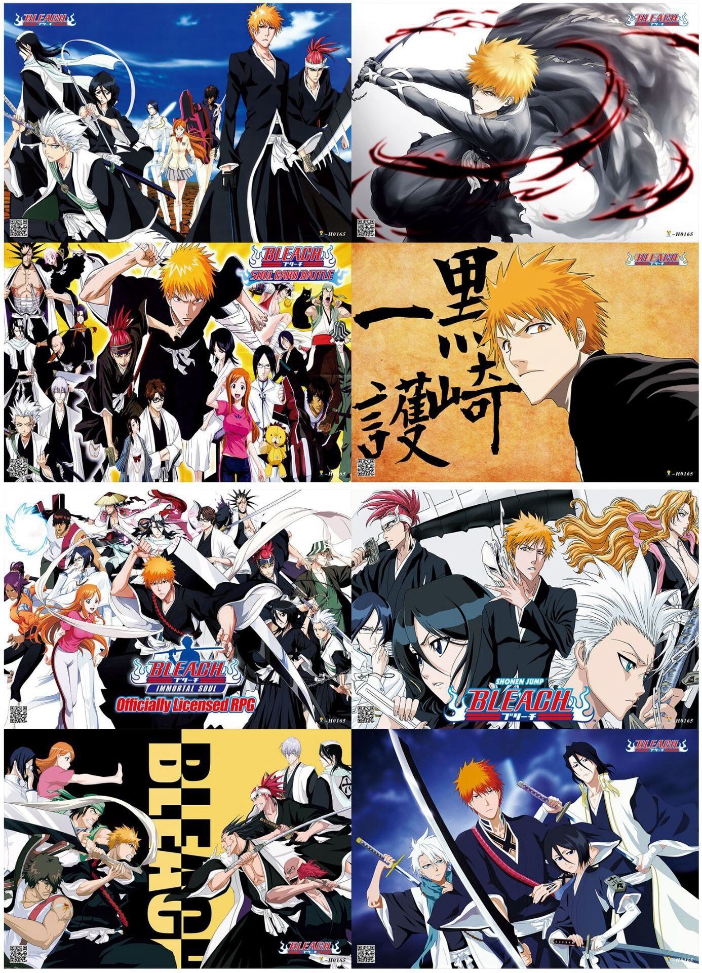 Set of Eight Sheets Anime BLEACH Poster Home Room Wall Decoration Painting 42x29