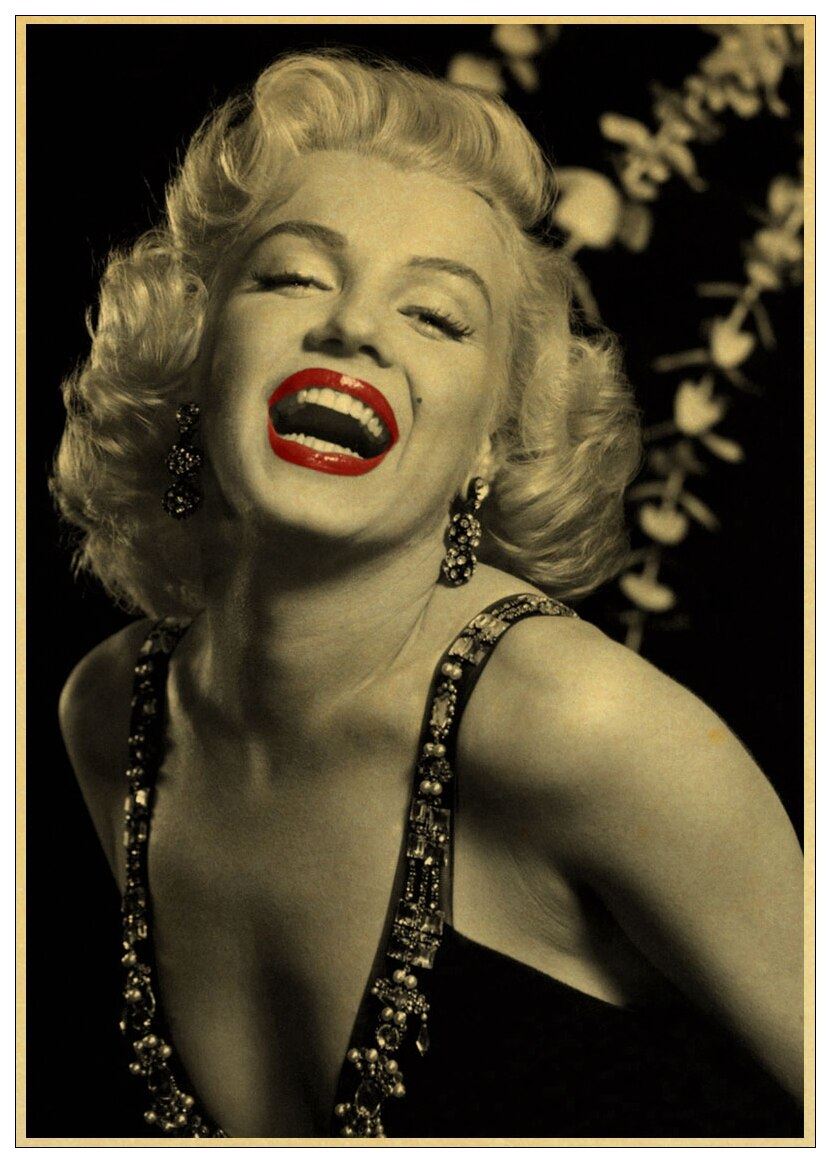 Vintage Classic Movie actress Marilyn Monroe poster retro poster Art Print 12x16