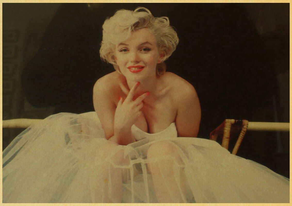 Vintage Classic Movie actress Marilyn Monroe poster retro poster Art Print 12x16