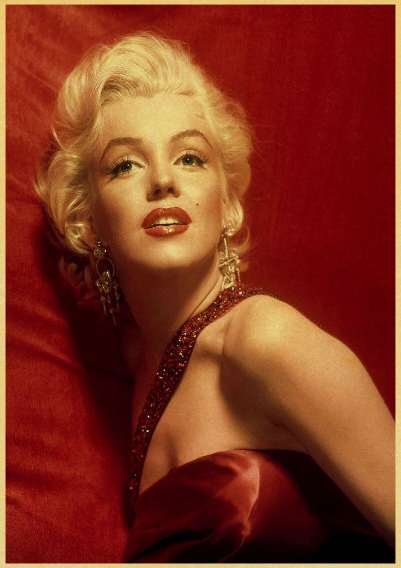 Vintage Classic Movie actress Marilyn Monroe poster retro poster Art Print 12x16