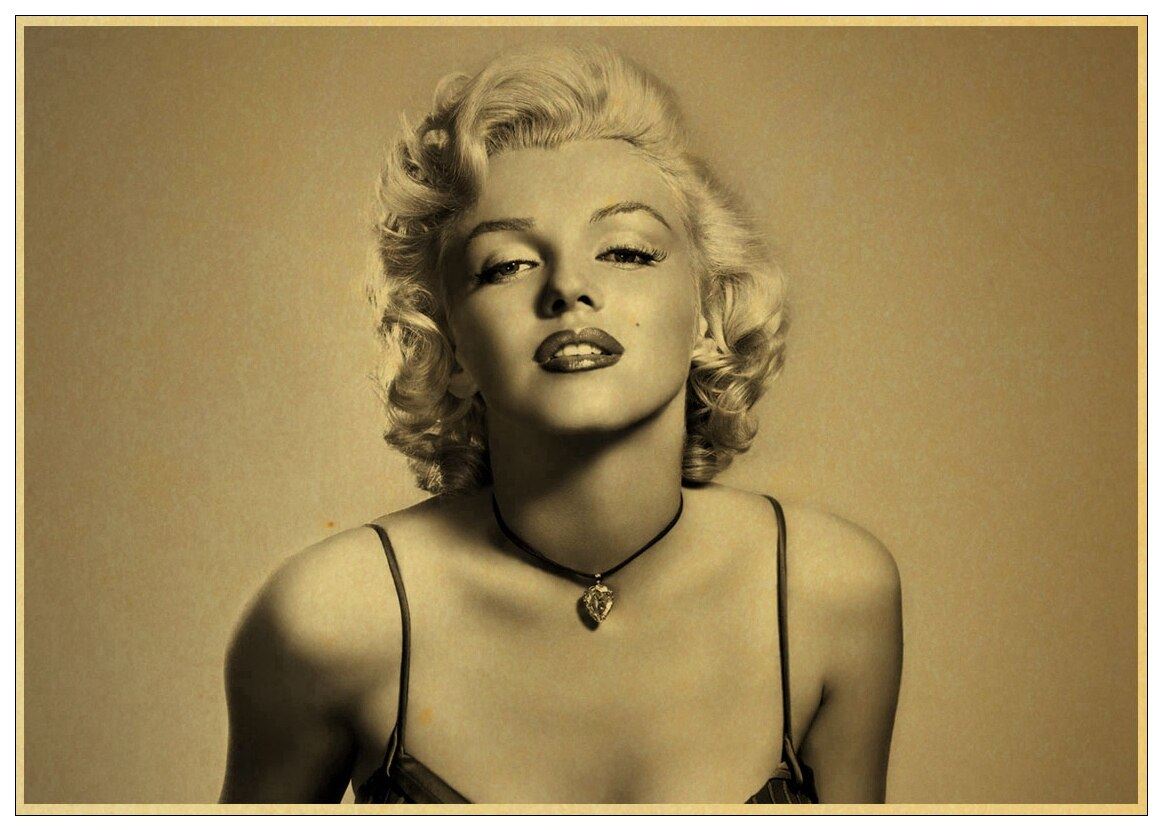 Vintage Classic Movie actress Marilyn Monroe poster retro poster Art Print 12x16