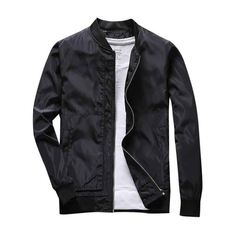 Spring New Men's Bomber Zipper Jackets Male Casual Streetwear Hip Hop Slim Long