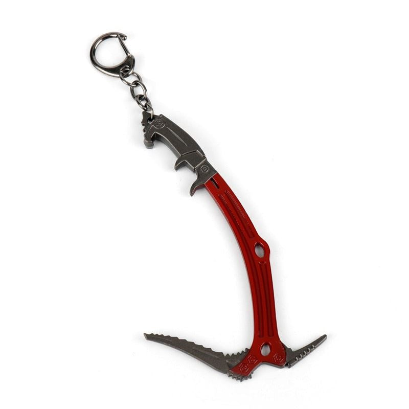 Tomb Raider Keychain Lara Croft Climbing Axe Metal Pendant Key Ring