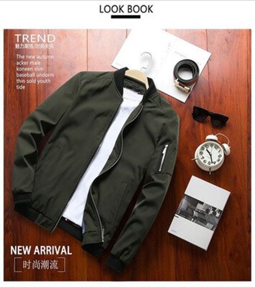 Spring And Autumn New Men's Bomber Zipper Jacket Male Casual Streetwear Hip Hop