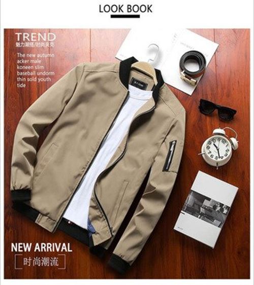 Spring And Autumn New Men's Bomber Zipper Jacket Male Casual Streetwear Hip Hop