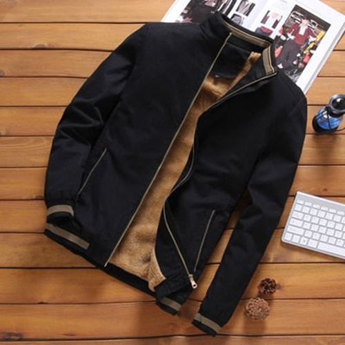 DIMUSI Autumn Mens Bomber Jackets Casual Male Outwear Fleece Thick Warm Windbrea