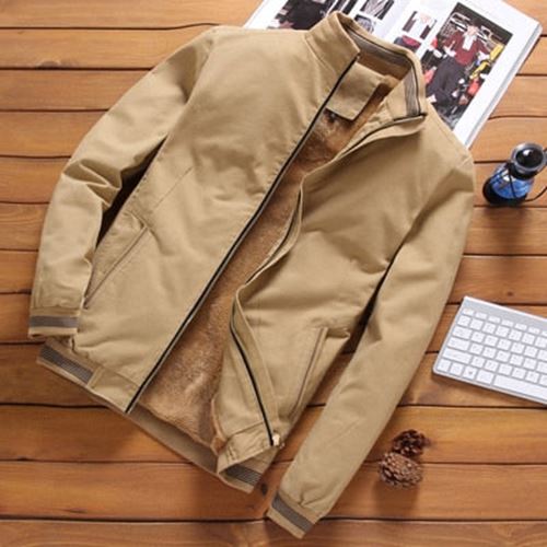 DIMUSI Autumn Mens Bomber Jackets Casual Male Outwear Fleece Thick Warm Windbrea